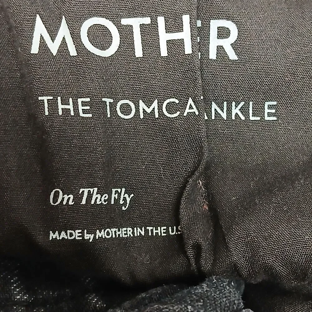 MOTHER Superior The Tomcat Ankle Jeans Wash on The Fly Black High Rise Size 27